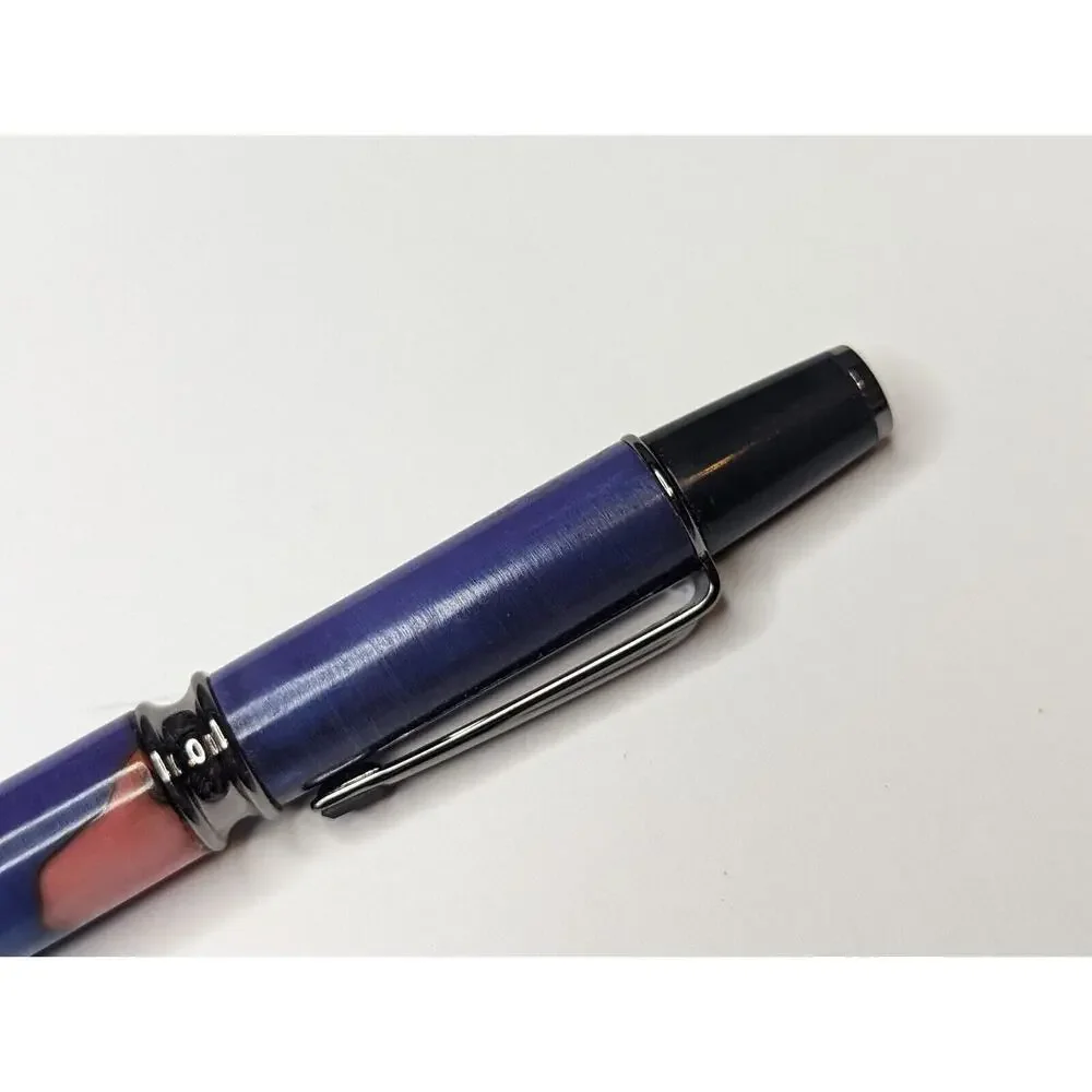 Graduate Twist Pen Black Finish Purple Acrylic‎ Body Hand Turned Pen